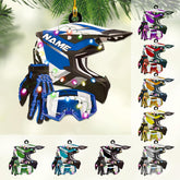 Riveprints Personalized Dirt Bike Ornament Custom Motocross Men Ornament, Motorcycle Ornament, Bike Christmas Ornament, Batcycle Ornament, Gift for Racing Lover, Rider Gifts (ON96)